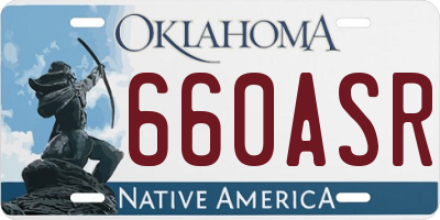 OK license plate 660ASR