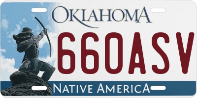 OK license plate 660ASV