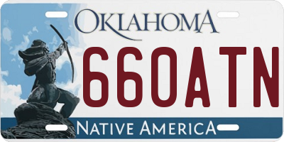 OK license plate 660ATN