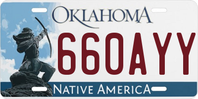 OK license plate 660AYY