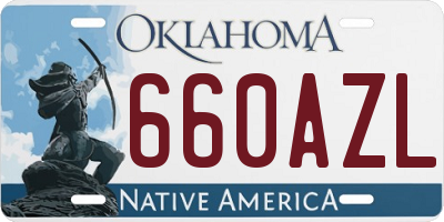 OK license plate 660AZL