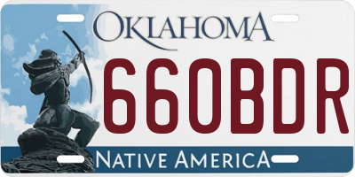 OK license plate 660BDR