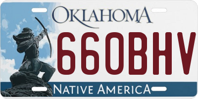 OK license plate 660BHV