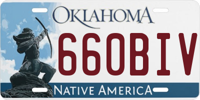 OK license plate 660BIV