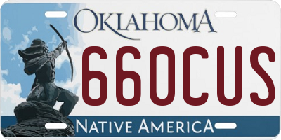 OK license plate 660CUS