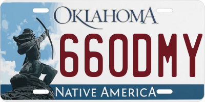OK license plate 660DMY
