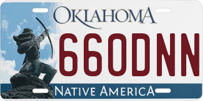 OK license plate 660DNN