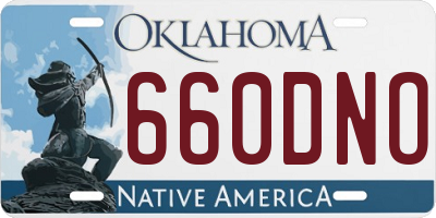 OK license plate 660DNO
