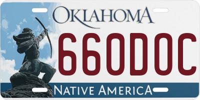 OK license plate 660DOC
