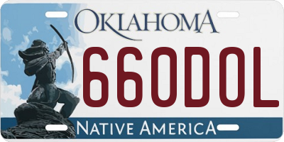 OK license plate 660DOL