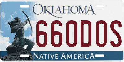 OK license plate 660DOS