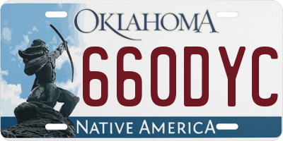 OK license plate 660DYC