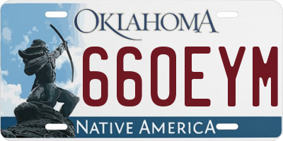 OK license plate 660EYM