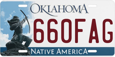 OK license plate 660FAG