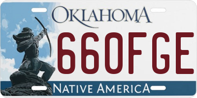 OK license plate 660FGE