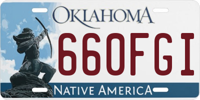 OK license plate 660FGI