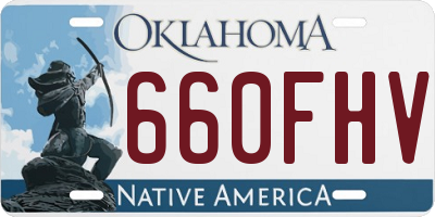 OK license plate 660FHV