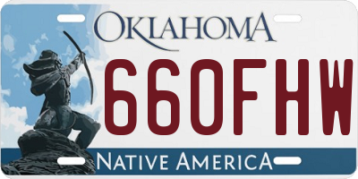 OK license plate 660FHW