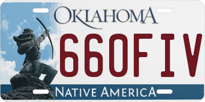 OK license plate 660FIV