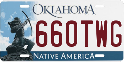 OK license plate 660TWG