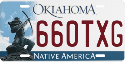 OK license plate 660TXG