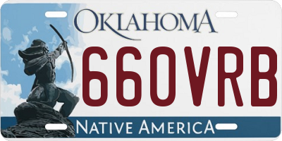 OK license plate 660VRB