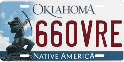 OK license plate 660VRE