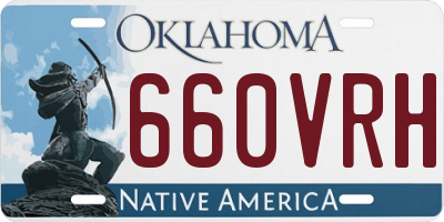 OK license plate 660VRH