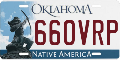 OK license plate 660VRP