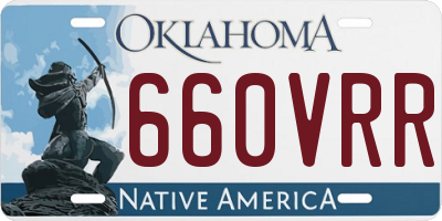 OK license plate 660VRR
