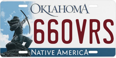 OK license plate 660VRS