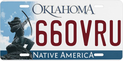 OK license plate 660VRU