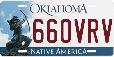 OK license plate 660VRV