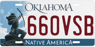 OK license plate 660VSB
