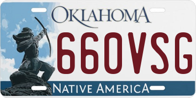 OK license plate 660VSG
