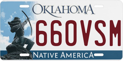 OK license plate 660VSM