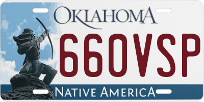 OK license plate 660VSP