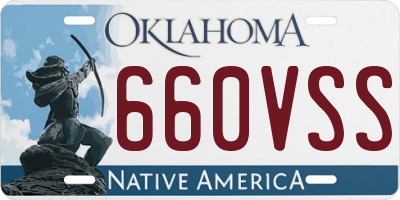 OK license plate 660VSS