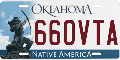 OK license plate 660VTA