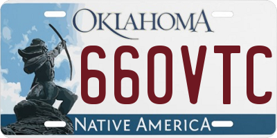 OK license plate 660VTC