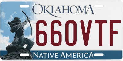 OK license plate 660VTF