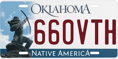 OK license plate 660VTH