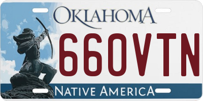OK license plate 660VTN