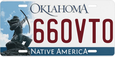 OK license plate 660VTO