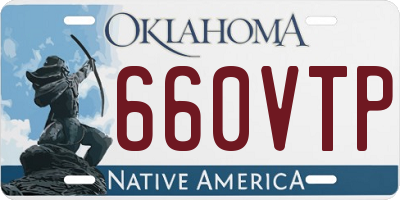 OK license plate 660VTP
