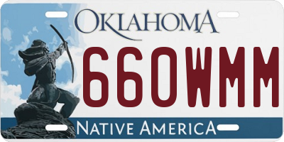 OK license plate 660WMM