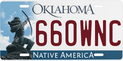 OK license plate 660WNC