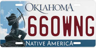 OK license plate 660WNG