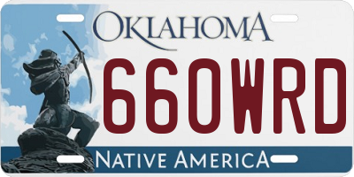 OK license plate 660WRD
