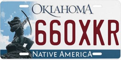 OK license plate 660XKR